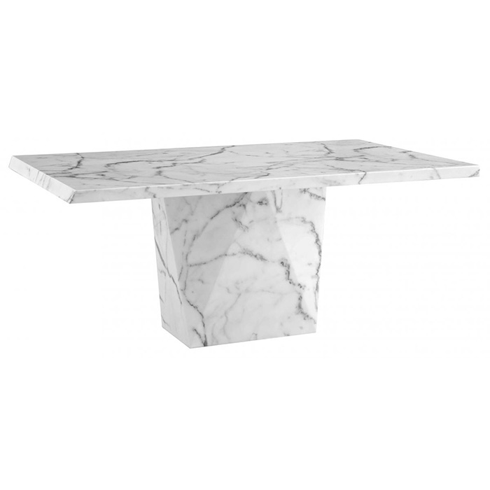 Rhine Marble Dining Table Natural Stone with Lacquer Finish